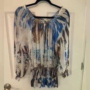 Mushkaby Sienna Rose Sheer Top
